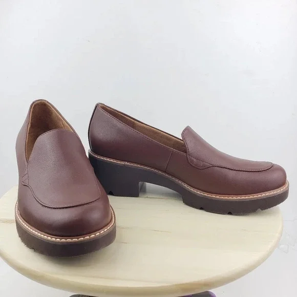 Naturalizer Cabaret Loafer Size 10M Brown Platform Shoes 90s Y2K Academia Preppy - Picture 9 of 12